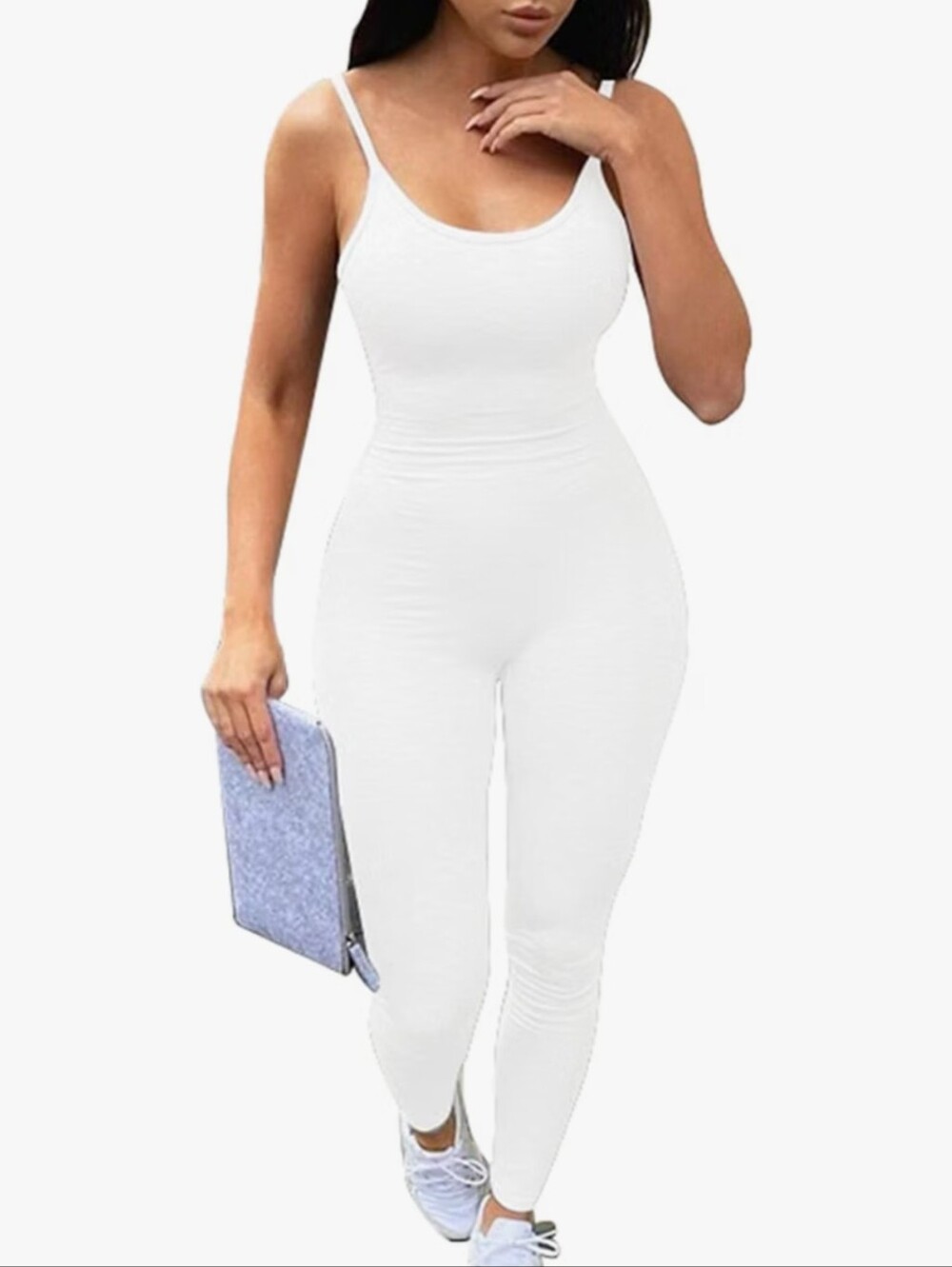 Women's Sleeveless Spaghetti Strap Bodycon Tank One Piece Jumpsuits Rompers